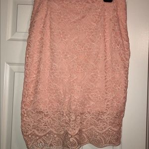 Blush Pink Lace Skirt